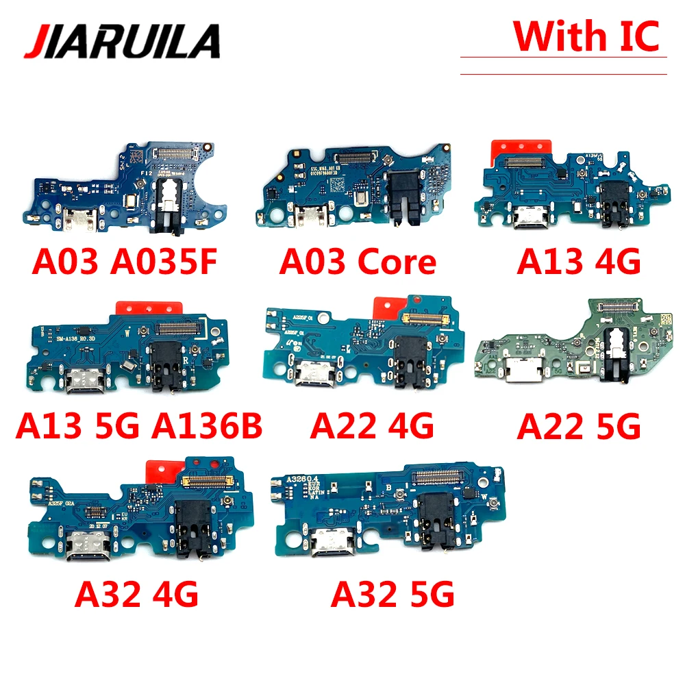 10Pcs USB Charge Port Dock Connector Charging Board Flex Cable For Samsung A03 Core A02 A02s A03s A13 A12 A22 A32 A33 A53 4G 5G