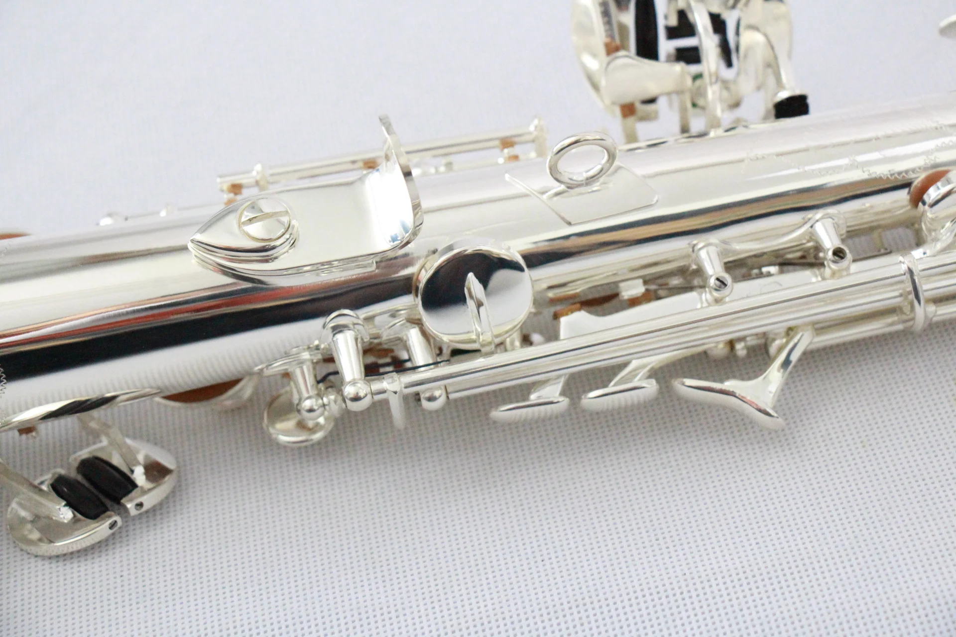 Professional Silver Soprano Saxophone BB Tone Quality Woodwind Instrument For Musicians Straight Sax With Carrying Case