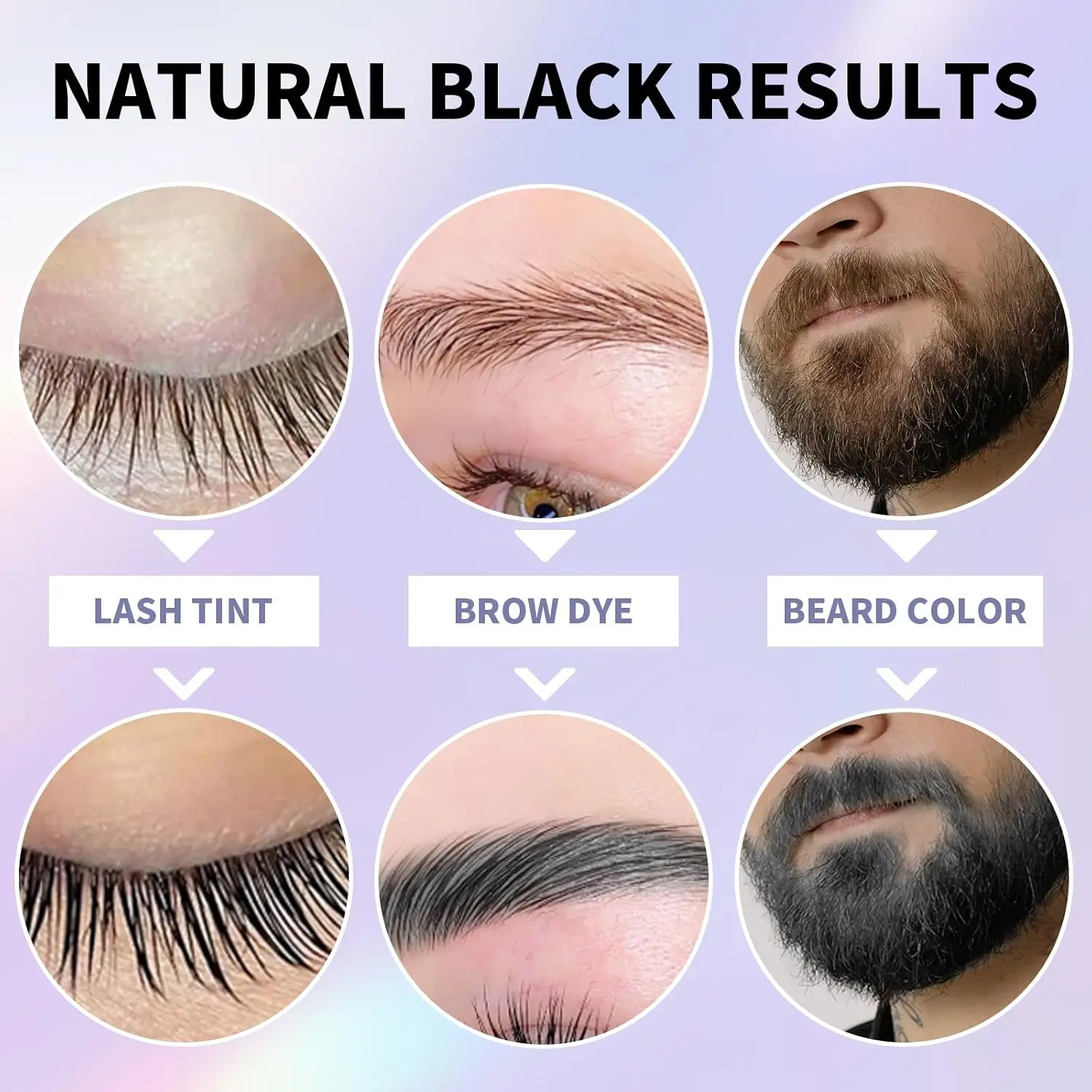 PERMANIA Lash Color Kit Instant Natural Black Brow Tint Kit Eyebrow Lasts up to 4 Weeks Newbie & Pro Kit Fast Quick Coloring