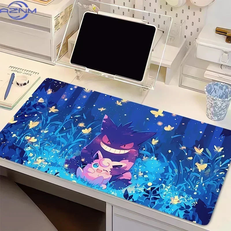 Gengar Bold Color Pop Anime Large Mousepad, Rubber Non Slip Desk Mat for Gaming and Office Desktop Decoration