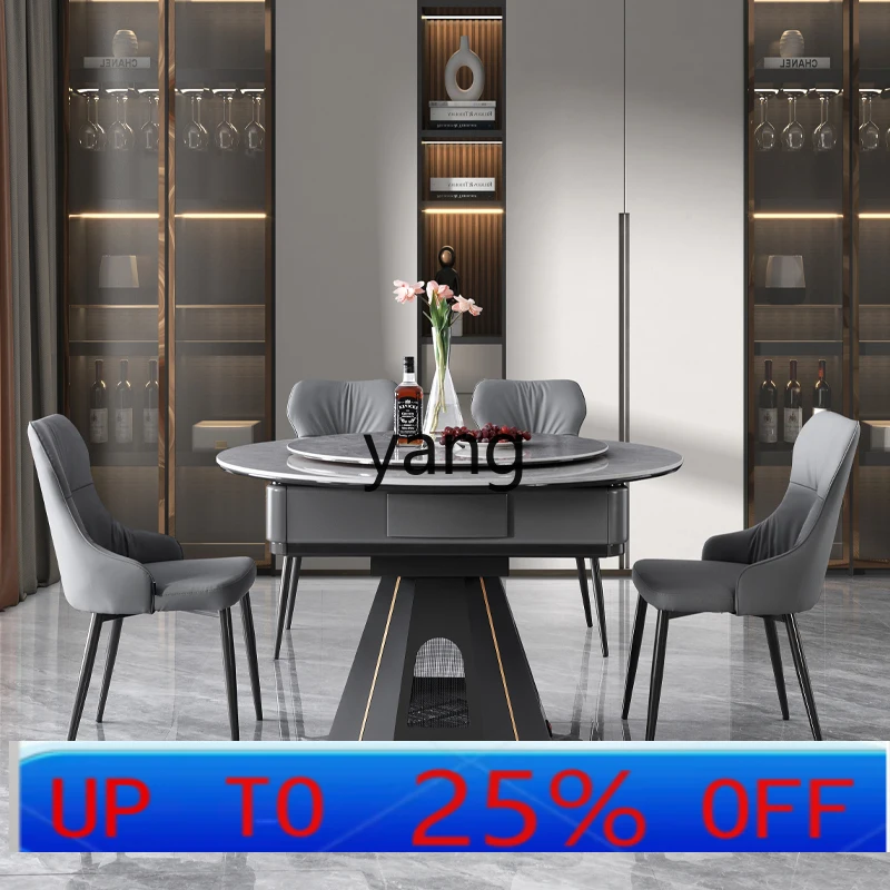 

Lmm mahjong machine dining table dual-purpose solid wood round table heating silent multi-function dual-purpose