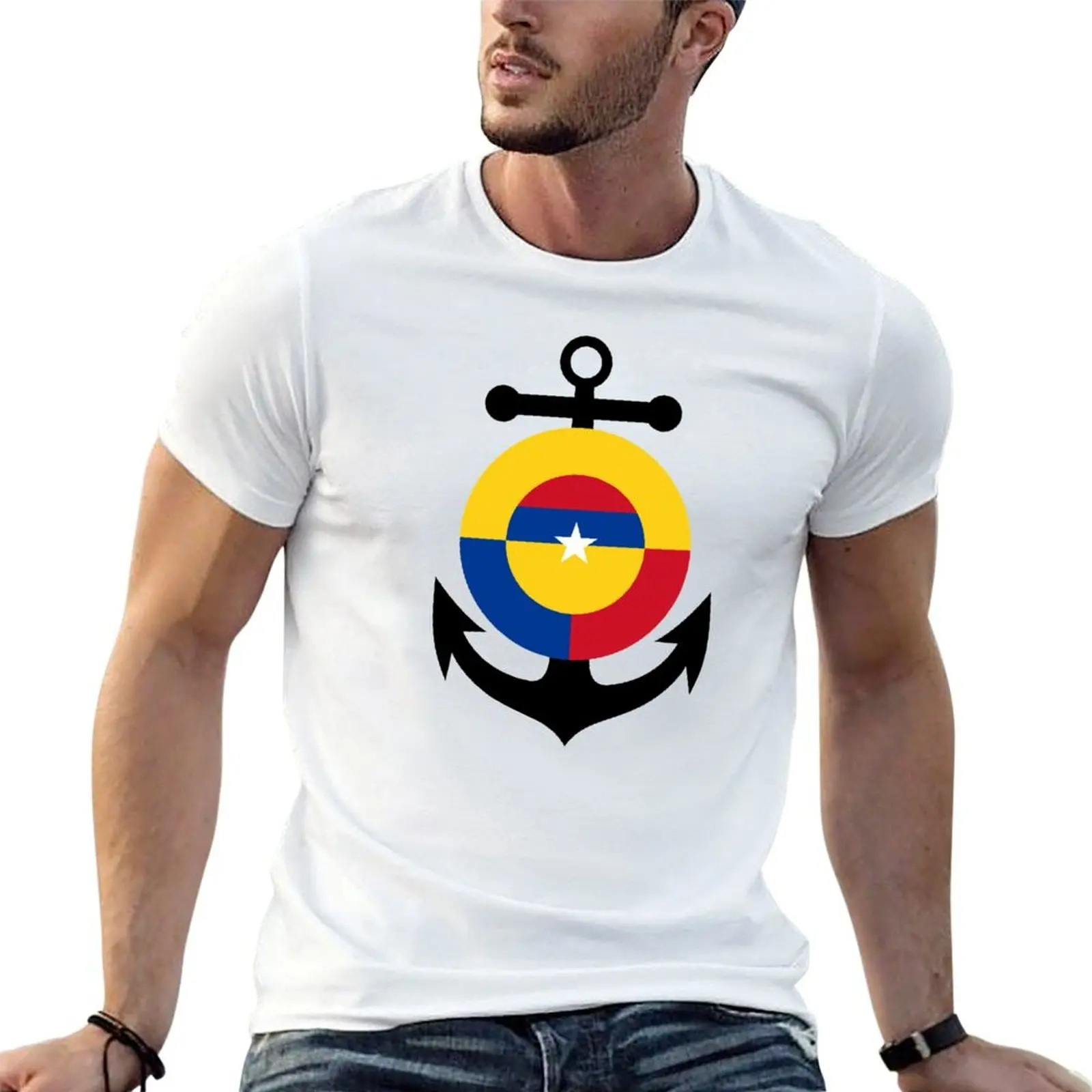 Roundel of the Colombian Naval Aviation T-Shirt Funny t-shirt cotton man t-shirts cotton t shirt men