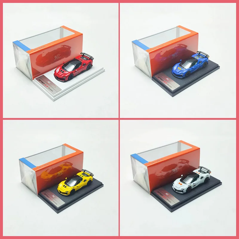 

Модель автомобиля XF HL 1/64 SF90 XX Stradale Hardtop Sports из сплава, статическая коллекционная модель, украшение, праздничный подарок, игрушка, сувенир