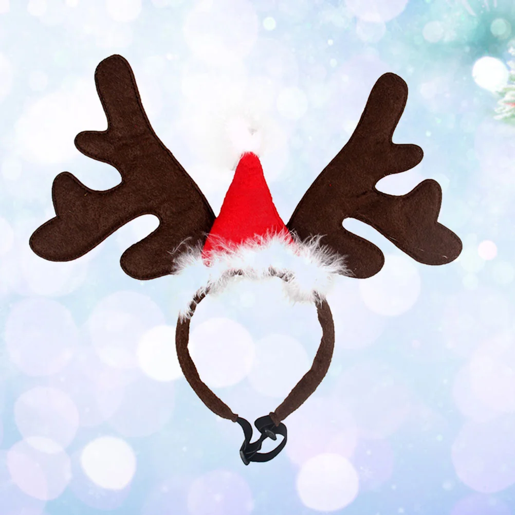 Puppy Xmas Headwear Pet Deer Headband Dog Antlers Hat Hoop Christmas Spring Autumn