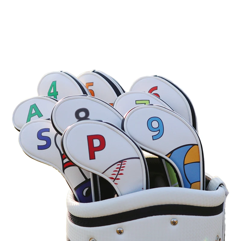 Golf Club Headcover for Irons head  9 Pcs/set Waterproof Golf Protect Cover