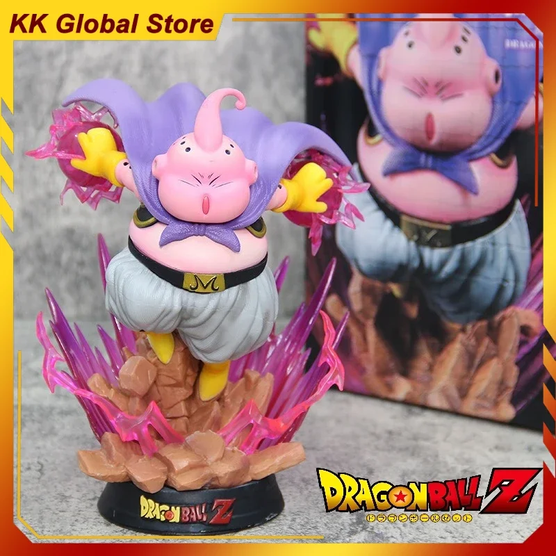 

19cm New Dragon Ball Majin Buu Anime Figure Peripheral Model Can Glow Statue Desktop Decoration Ornaments Kid Birthday Gift Toy