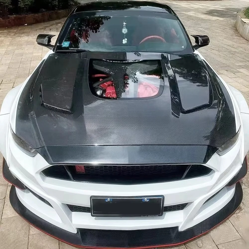 

Carbon Fiber M1 Style Hood for Ford Mustang 2015-2023 Years Engine Cover