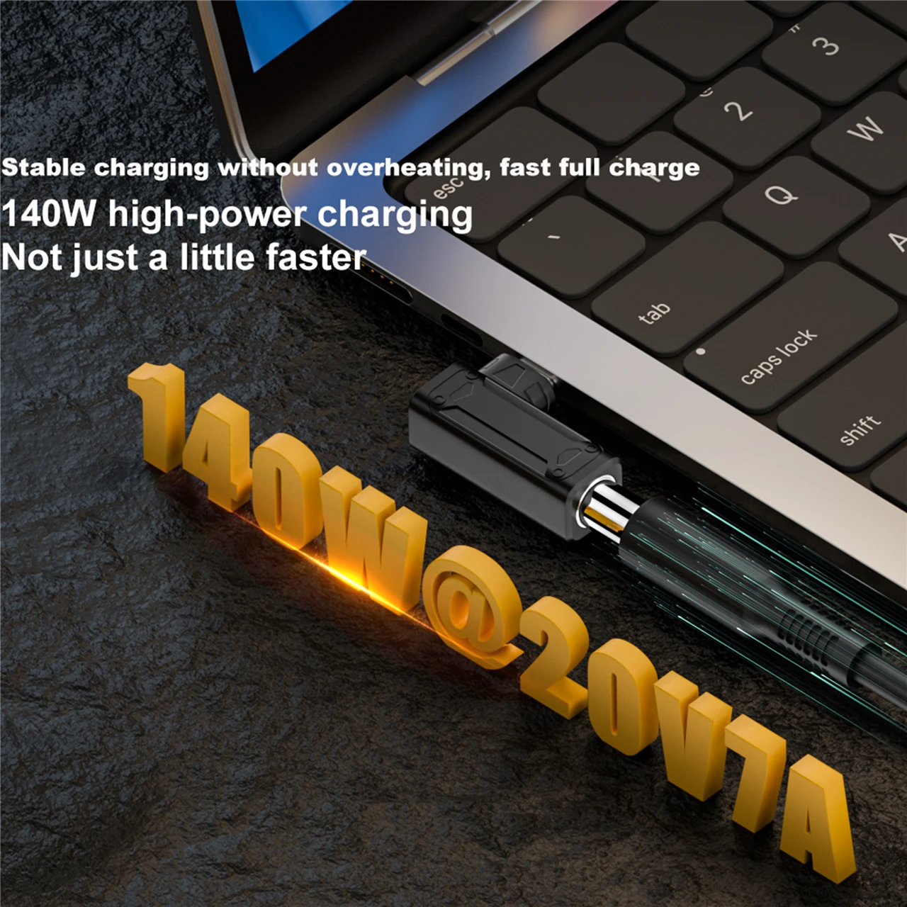 Dc Female To Type-c Adapter Suitable For 140w Pd Power Supply Adapter 5v/9v/20v7A Automatic Recognition Female To C Male Adapter