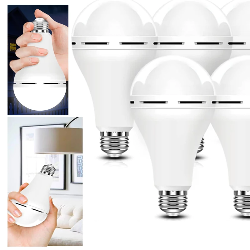 

Светодиодная аккумуляторная лампа E27, аварийная лампа 7 Вт, 9 Вт, 12 Вт, 15 Вт для домашнего питания, для кемпинга, сбоя крыльца, садовая лампа