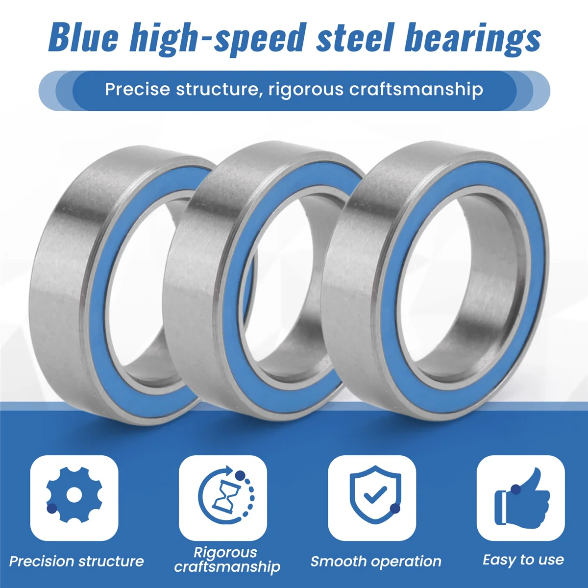 SMIEA 20PCS 6700-2RS High Quality 6700 2RS 10X15X4mm Miniature Seal Deep Groove Ball Bearing,Blue