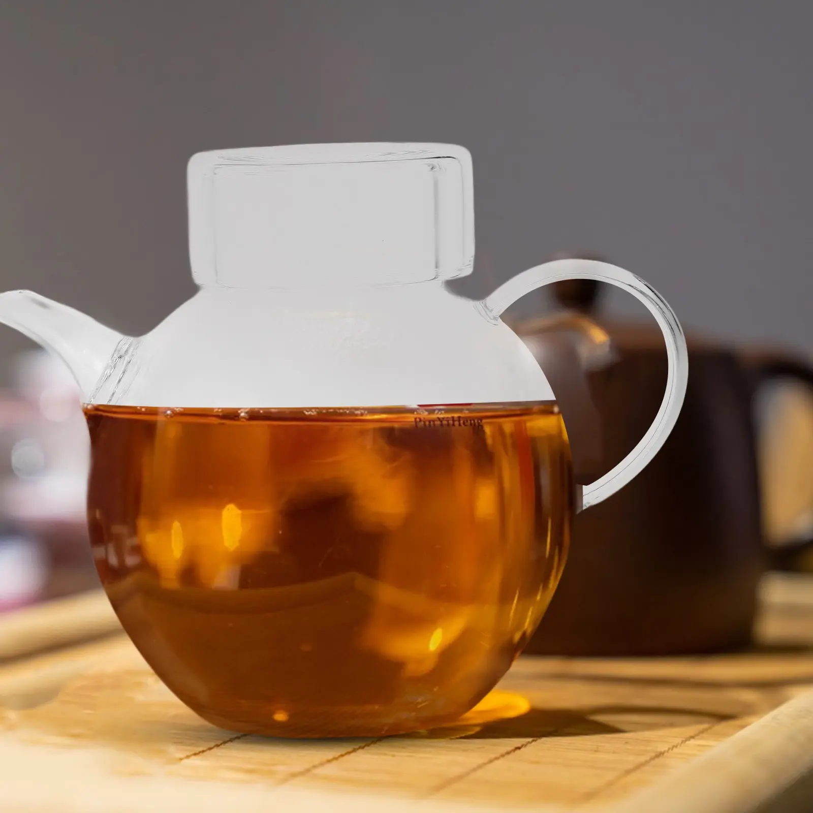Clear Glass Teapot Small Size Lightweight Sturdy Design Ideal for Loose Tea Leaves Home Office Tea Time Relaxation