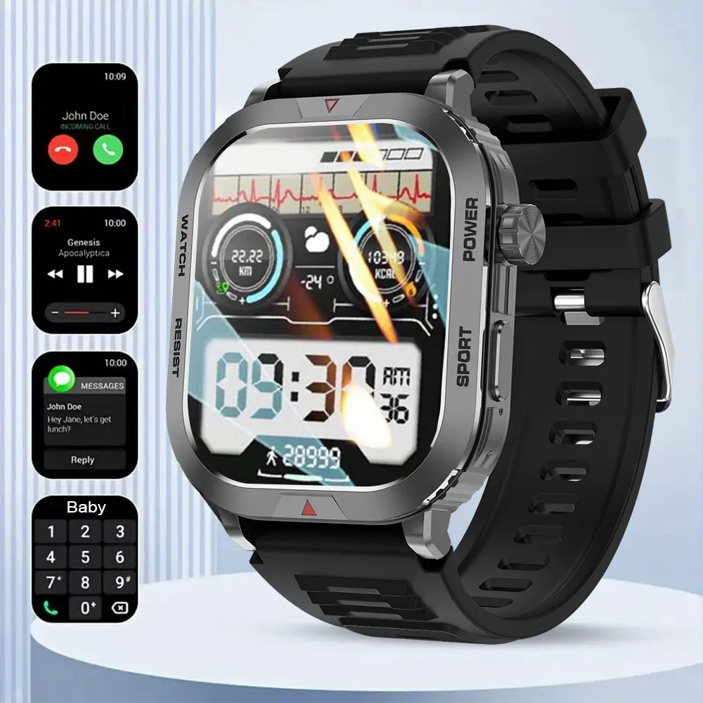 

2025 New in Rugged Military GPS Smart Watch Men Bluetooth Call Health Monitoring AI Voice Sports Waterproof Smartwatches Women