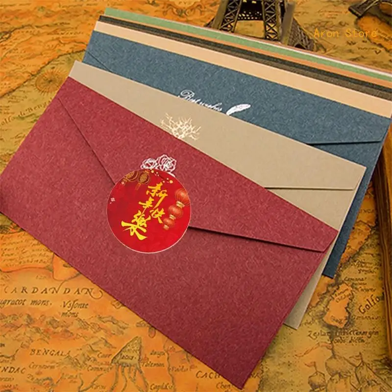 pz/rotolo 2024 Felice Anno Nuovo Adesivi Adesive Cinese Fu Etichette per Carte Busta Sigillo Favore Partito Regalo