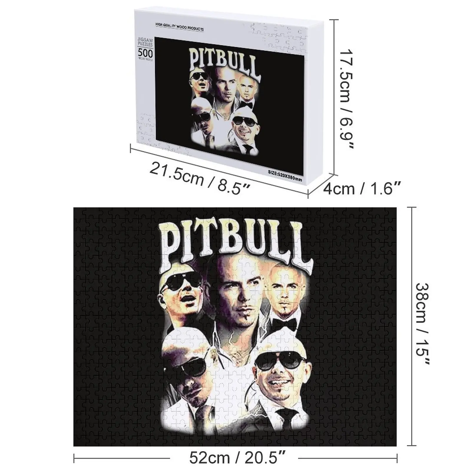 Pitbull Mr.Worldwide Puzzle vintage Regali personalizzati per bambini Pezzi di puzzle Puzzle per adulti