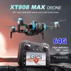 新しい XT808 スクリーンディスプレイ 5 グラムオプティカルフロー GPS 折りたたみドローン WIFI 伝送プロフェッショナル航空カメラ Quadcopter 64 グラム 6