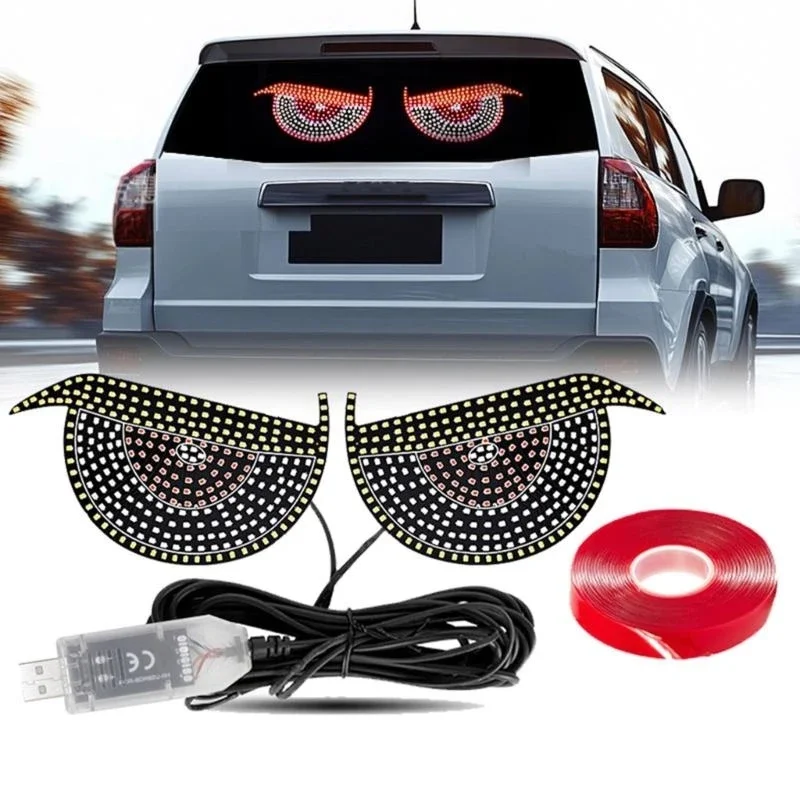 

Автомобильный класс, USB-подсветка на лобовом стекле, 11 режимов освещения, демонический глаз, светодиодное предупреждающее для
