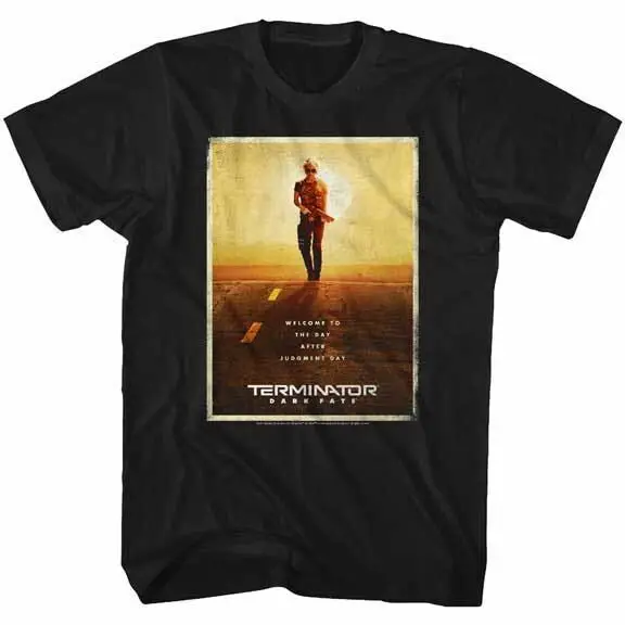 

Terminator Dark Fate Movie T-Shirt Movie Poster Black Cotton SM - 5XL