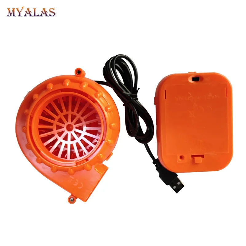 Air Pump and Battery Box Inflatable Costumes Common Small Blower Fan for Inflatable Costumes Need 4pcs No.#5 Battery USB Port MS