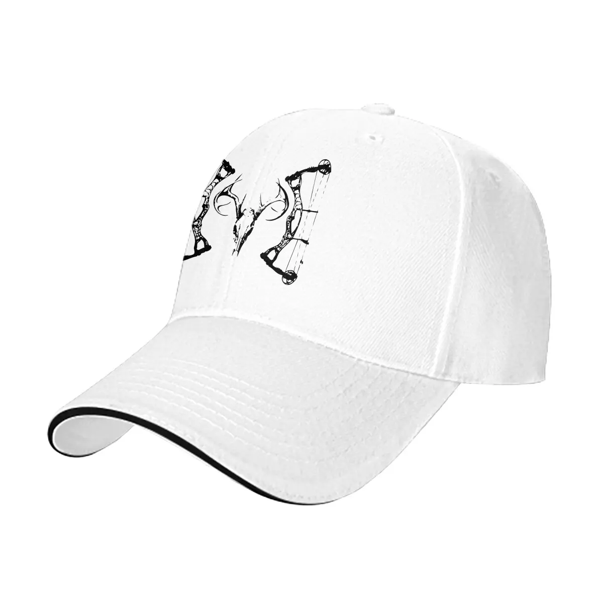 Deerskull & Compound Bow Baseball Cap Men Hats Women Visor Protection Snapback Archery Caps