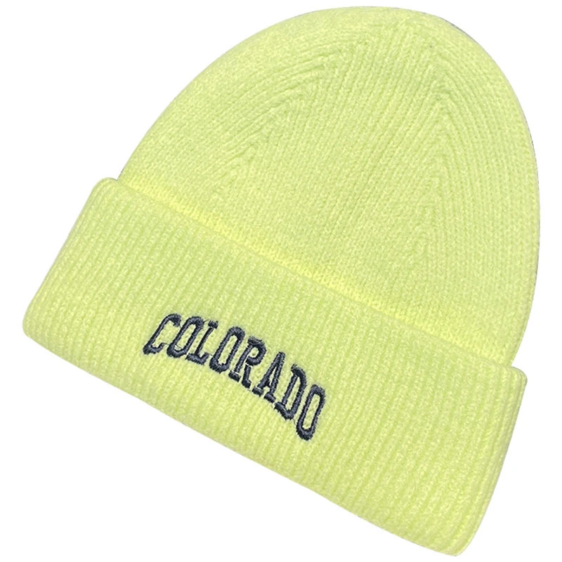 Men Women Colorado Letter Embroidered Cuffed Beanie, Autumn Winter Warm Knit Hat Outdoor Ski Cap 6