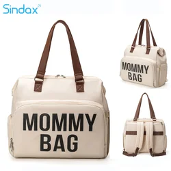 Bolsa de pañales para bebé, mochila de mano de alta capacidad, cruzada oblicua de un hombro, cómoda y multifuncional para mamá