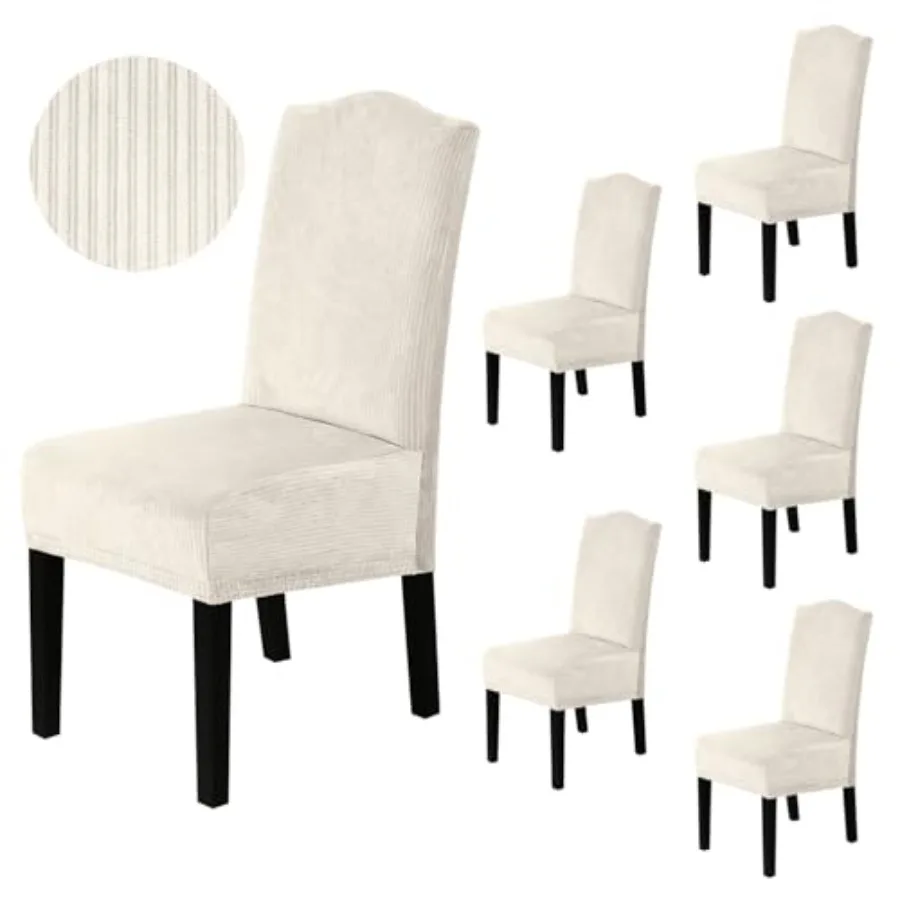 

Чехлы для обеденных стульев из вельвета, эластичные чехлы для стульев для столовой, комплект чехлов-накидок для стульев Parson, защитные чехлы для стульев, размер S