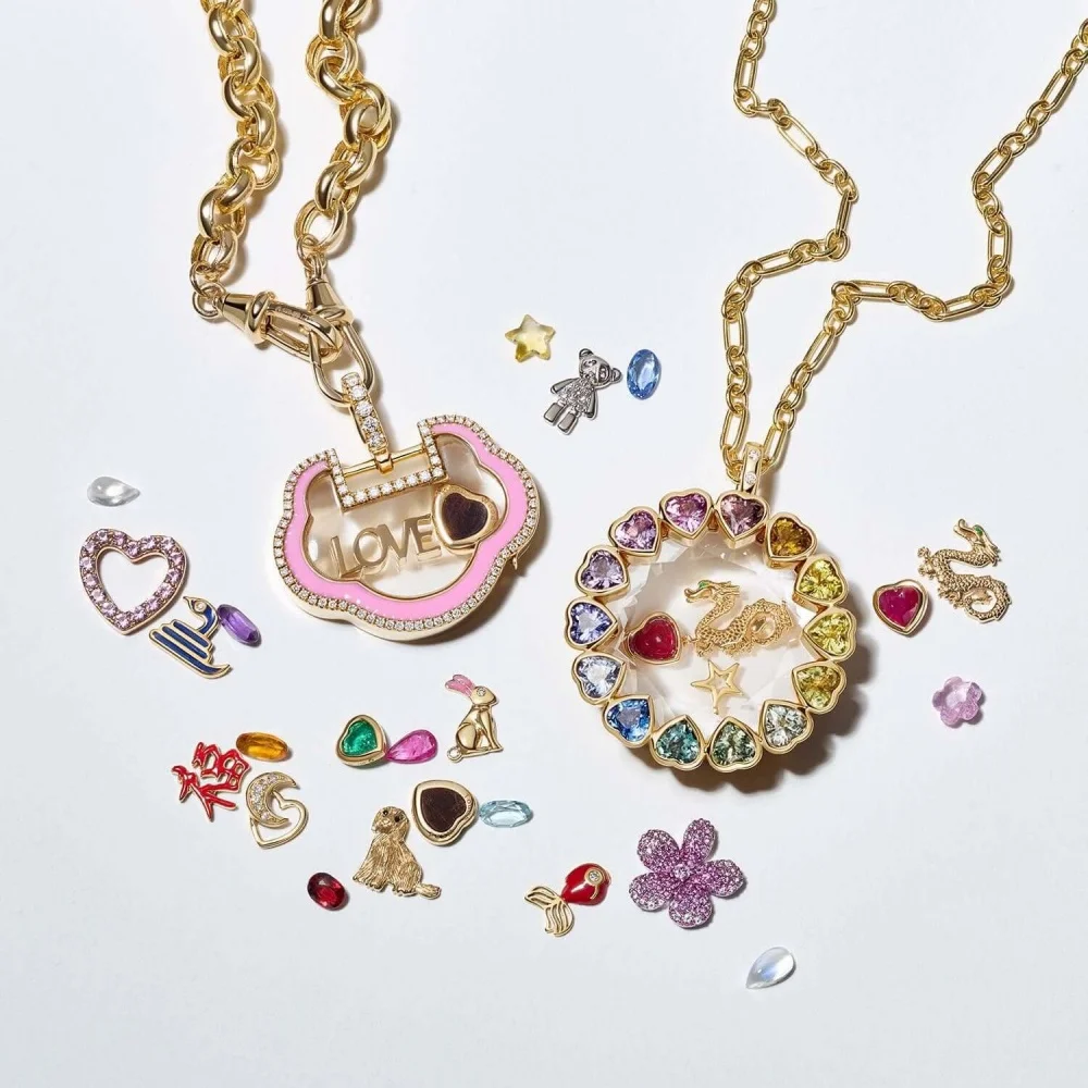 Trendy Open Pendant Necklace for Women Girls Heart-Shaped Simple Fashion DIY Choker Cute Jewelry Gift