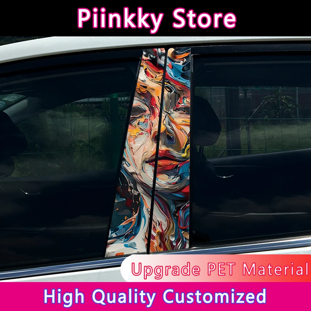 

Граффити Простота Художественное Украшение Автомобильные Наклейки Авто B Столб Водонепроницаемые DIY Автомобильные Двери Столб Солнцезащитный Крем ПЭТ Наклейки