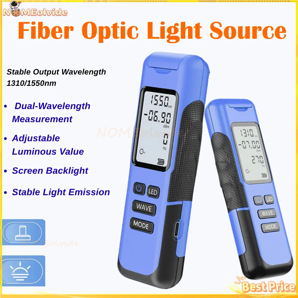 W2S Handheld Stabilized Light Source Optical Power Emission 1310/1550Nm Fiber Optic Line Attenuation Error Detection Tool