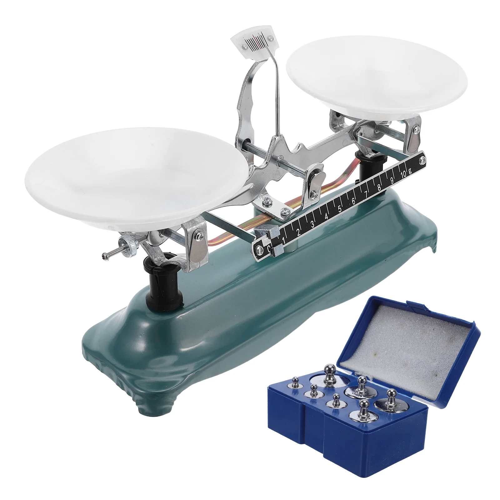 Laboratory Balance Scale 500G 0.5g Mechanical Pan Balance with Calibration Weights for Science Classrooms Research Analysis