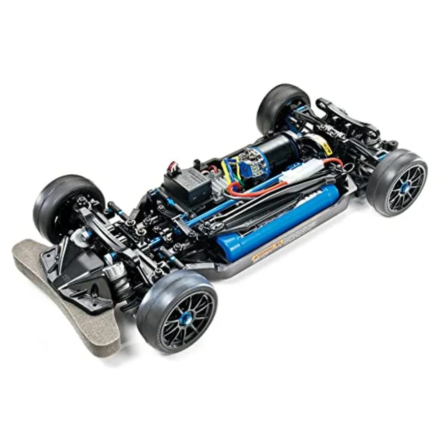 

47326 473261:10 RC TT02R Kit Remote Controlled Car Vehicle Model Building Chassis Hobby Black