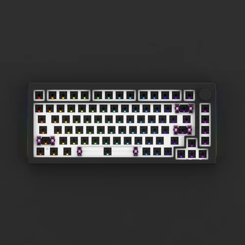Imagen 2 del producto Akko 5075B VIA Kit 75% RGB 3/5 pines intercambio en caliente con cable/2,4G/BT 5,0 Kit de teclado mecánico inalámbrico personalizado para jugar con junta de perilla