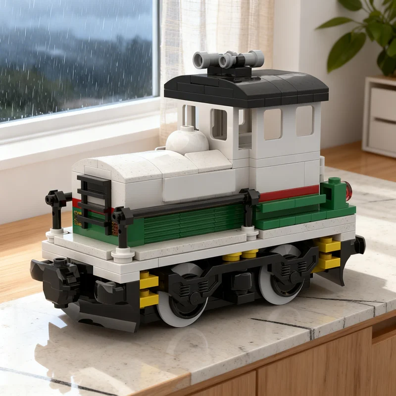 148pcs MOC Train 9V Octan Switcher Locomotive Model Building Blocks Toy Birthday Art Craft Brick Creative Education Assemble