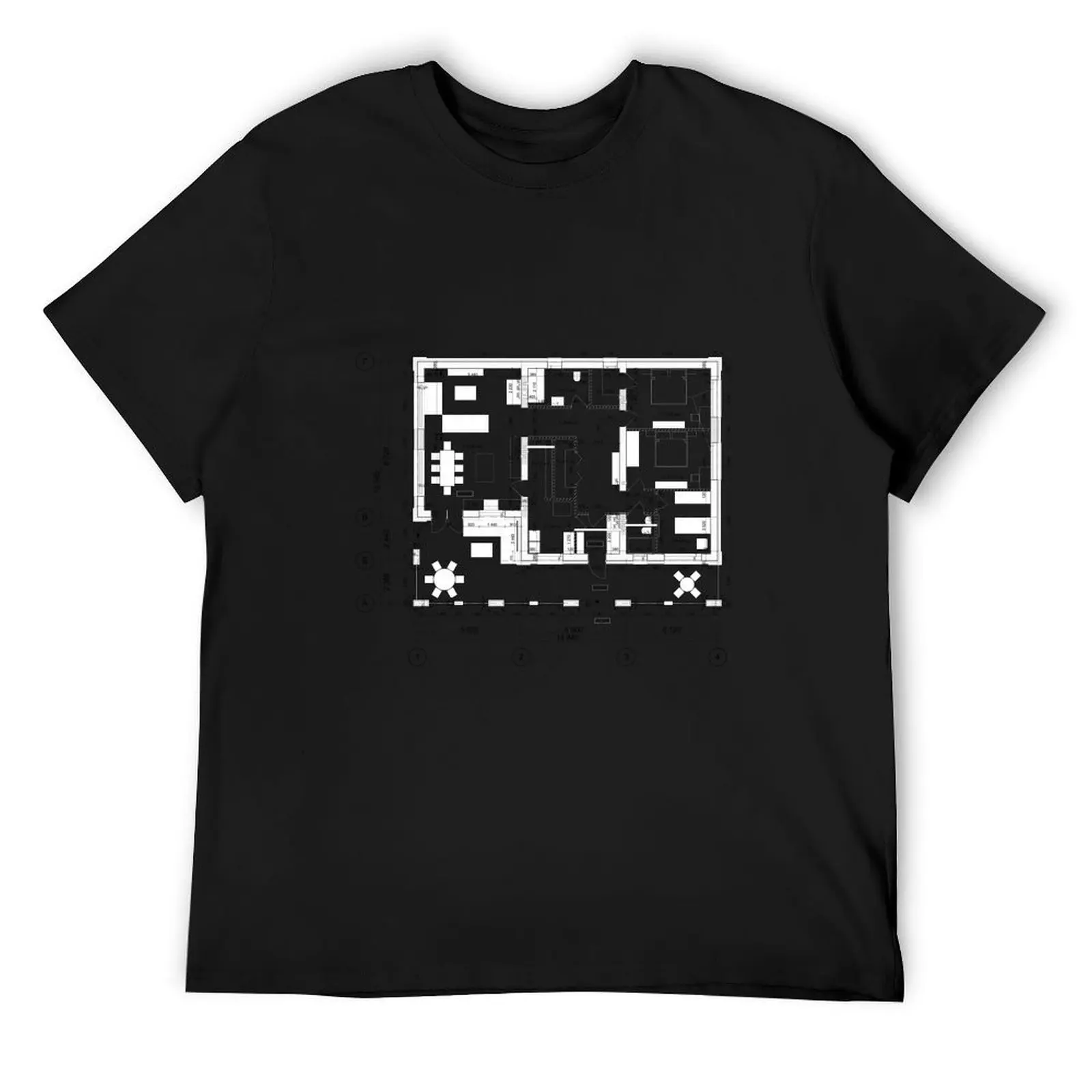 

Detailed architectural private house floor plan, apartment layout, blueprint. Vector illustration T-Shirt topping men clothing