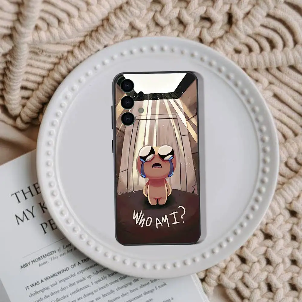 حافظة هاتف I-Isaac لهاتف Samsung A73,72,51,53,52,71,22,5G,Note,J7,8,9 غلاف ناعم أسود كلاسيكي متعدد الاستخدامات