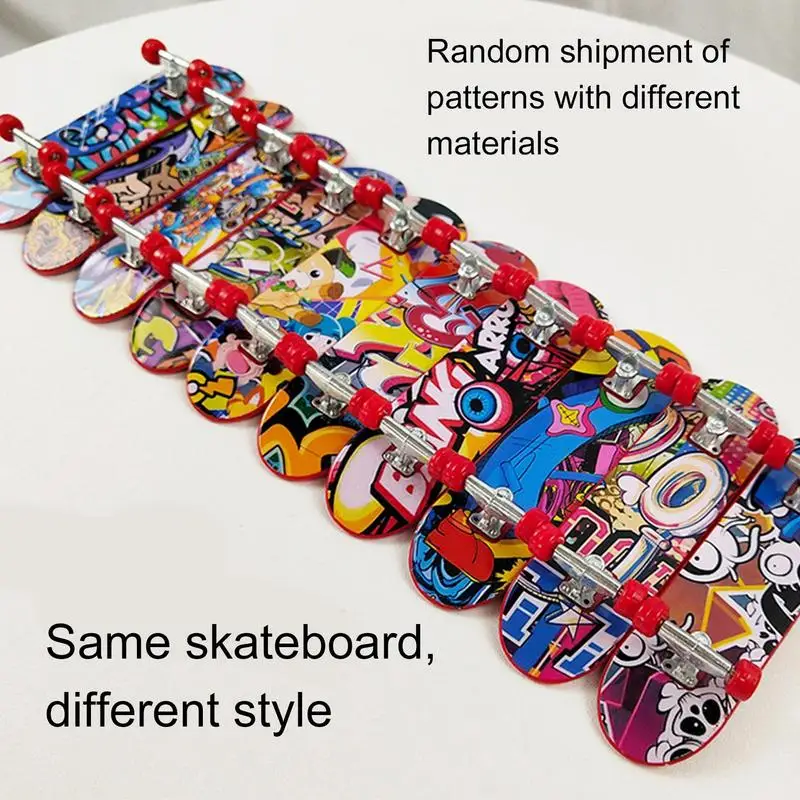 1pc Fingerboard Finger Scooter Mini Skateboard Deck Alloy/Plastic Antistress Tech Bracket Desktop Panel Non Toys Training