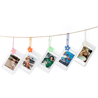 For Fujifilm Instax Mini 12/8/9/11/Liplay/40/EVO Transparent 3 Inch Photo Pictures Protective Cover Key Chain 5 Pieces Per Set