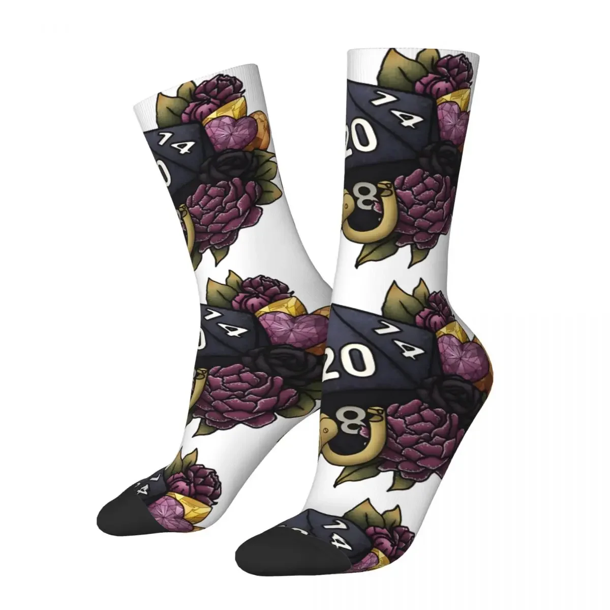 Hip Hop Vintage Class D20 SERIES 2 Tabletop Gaming Dice Crazy Men's compression Socks Unisex Sock Boys Gift