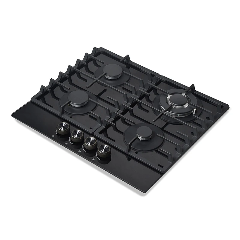 Built in Gas Stove Four Burner Stainless Steel Cooktop Designed for Embedded Kitchen Installation With Stable Flame Control