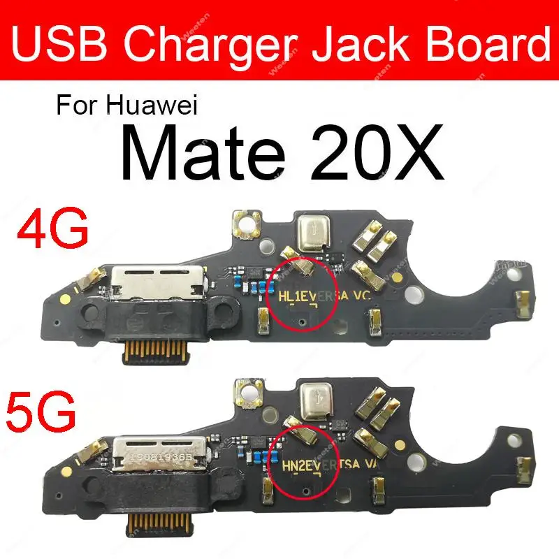 USB Charger Board Flex Cable For Huawei Mate 20 Lite 20 Pro 20X 4G 5G USB Charging Port Board Flex Ribbon Connector Replacement