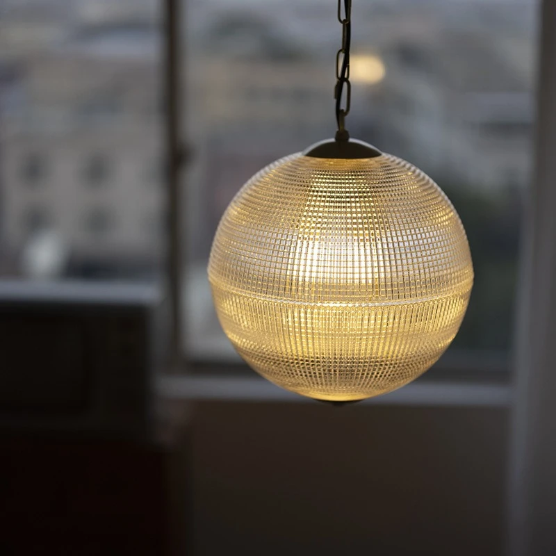 ضوء فاخر كريستال زجاج كرة مستديرة قلادة أضواء الحد الأدنى الإبداعية مطعم غرفة نوم الدرج الرجعية مقهى مصابيح معلقة #1