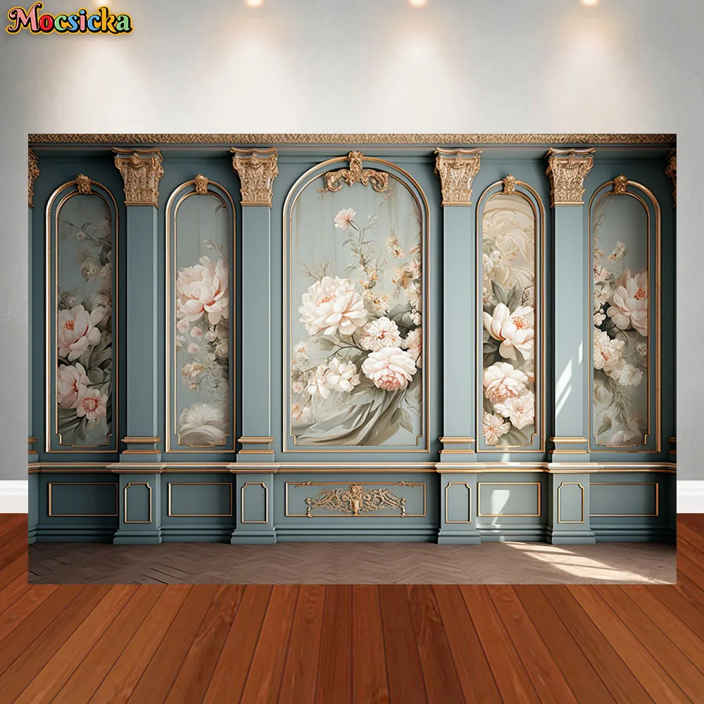 Spring Wooden Wall Photography Backdrops Garden Flowers Kids Adult Child Baby Background Decoration For Portrait Studio Props