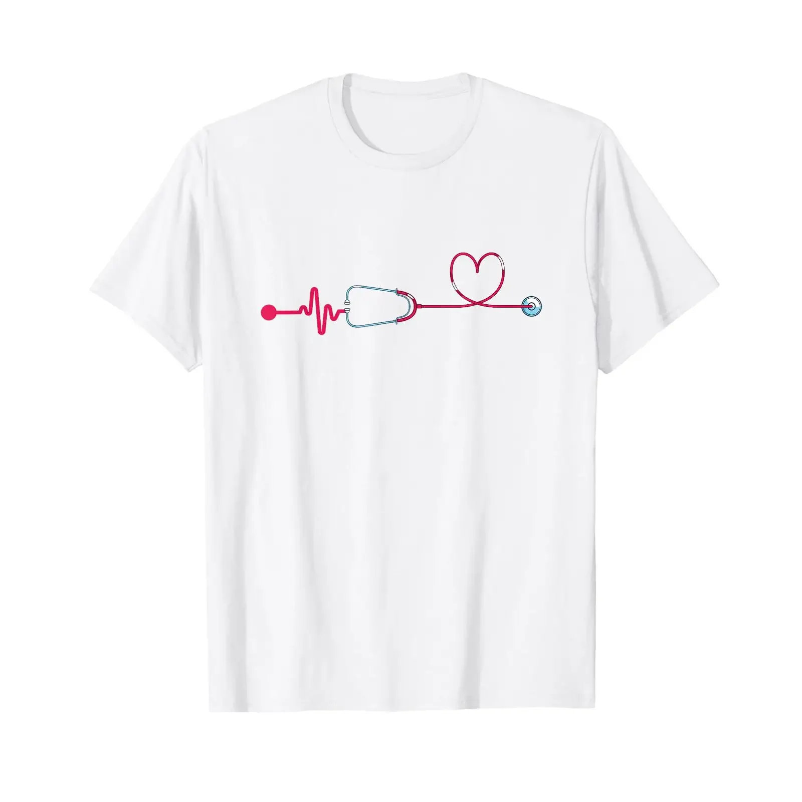 Nursing assistant stethoscope heartbeat nurse T shirt vintage Washed Comfortable Versatile Casual fashion Soft graphic