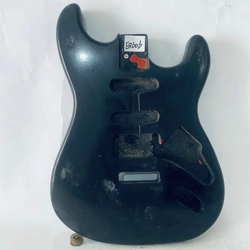 

EB606 Black Color ST Guitar Body for Electric Guitar DIY Replace SSH Pickups Strato Model Solid ASH Paints Damage
