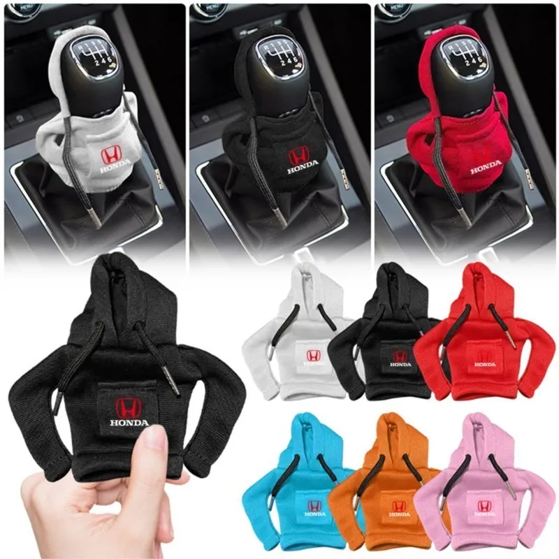 Hoodie Car Gear Shift Knob Cover Manual Handle Change Lever Cover Auto Accessories For Honda Mugen CIVIC Type R Type S XR-V DOHC