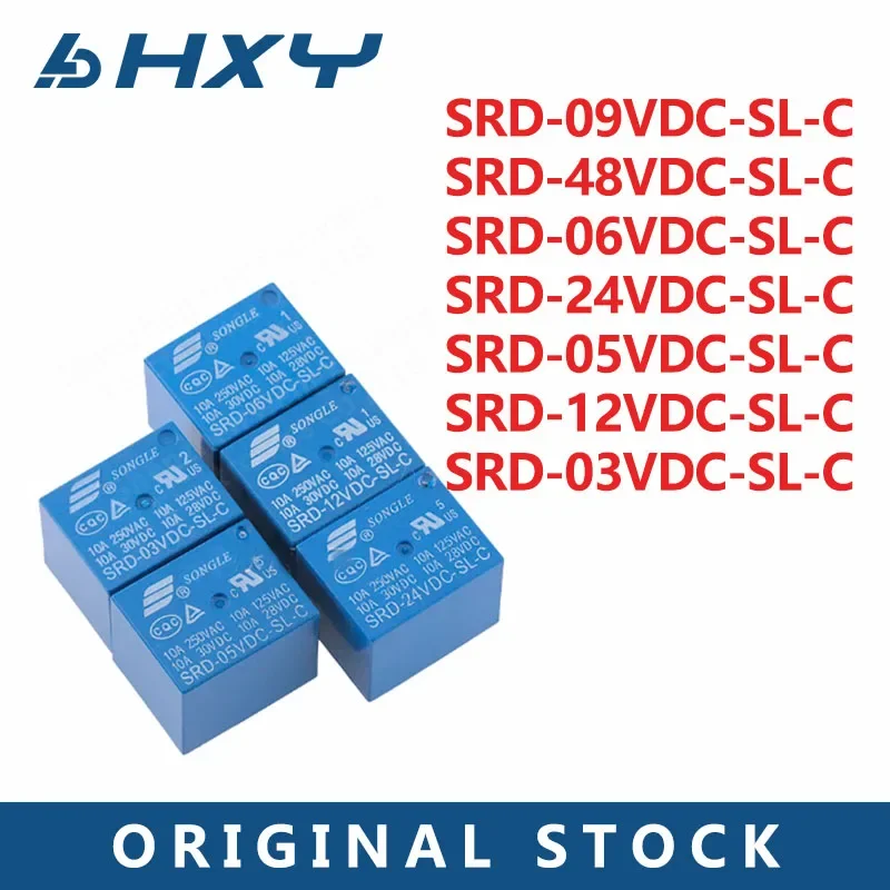 1PCS 5PIN 3V 5V 9V 12V 24V 48V power relay SRD-09VDC-SL-C SRD-48VDC-SL-C SRD-06VDC-SL-C SRD-24VDC-SL-C SRD-05VDC-SL-C SRD-12VDC-