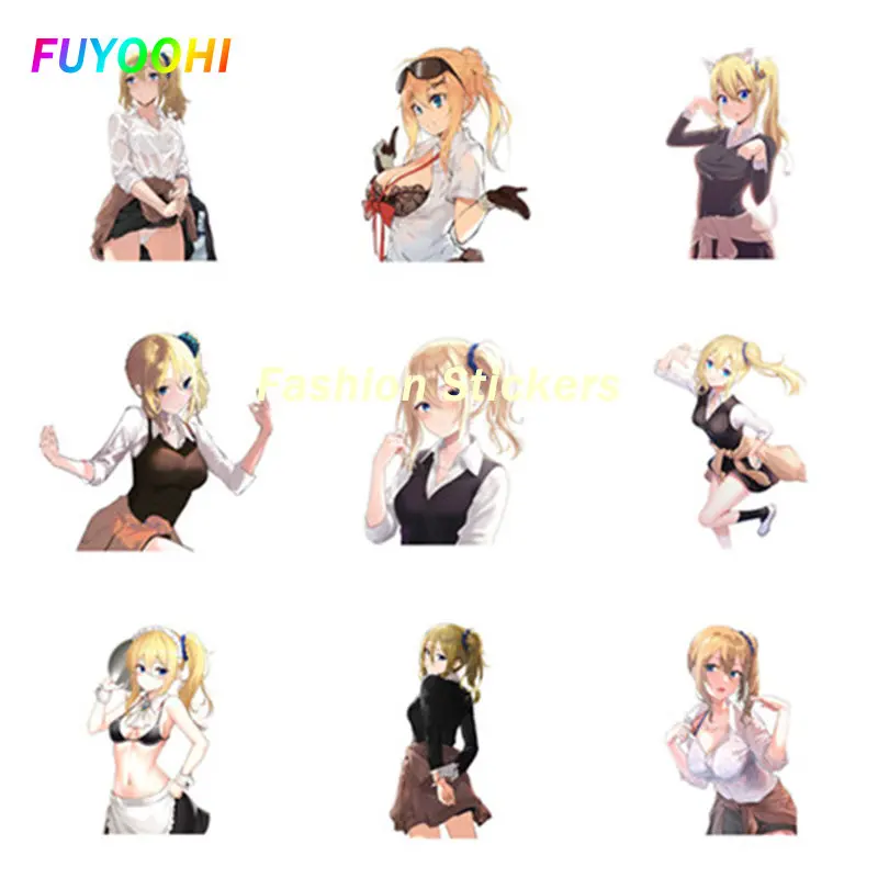 FUYOOHI Funny Stickers Ai Hayasaka Kaguasama Love Is War Car Stickers Fashionable Scratch-Proof Decals Car Motorcycle Goods