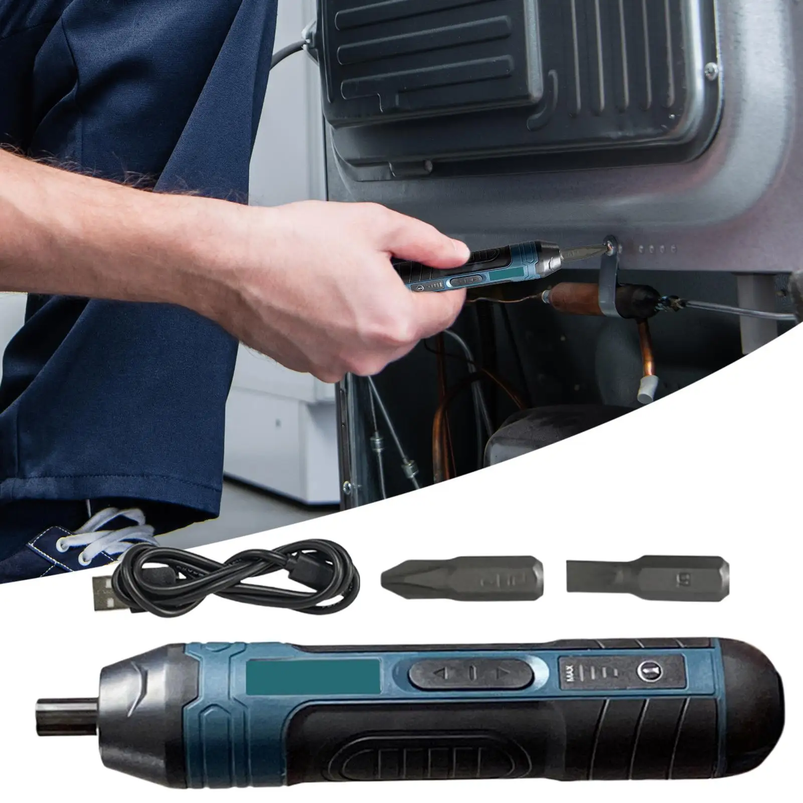 

Маленькая электрическая отвертка с 4 режимами работы и подсветкой, перезаряжаемая, беспроводная, набор инструментов для электрика, механика, домашнего использования