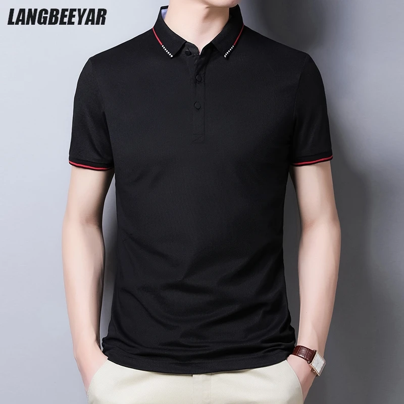

Top Grade New Summer Brand Designer Trendy Slim Fit Men's Polo Shirt Short Sleeve Casual Luxury Tops Fashions Men Clothes