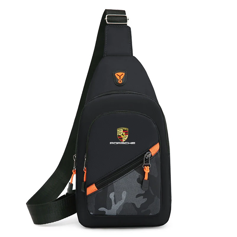 Mochila pequeña con logotipo de coche de ocio, bolso de un solo hombro, bolsas de mensajero para Porsche Panamera Cayenne Taycan 911 718 Macan Carrera-GT 928